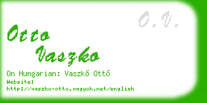 otto vaszko business card